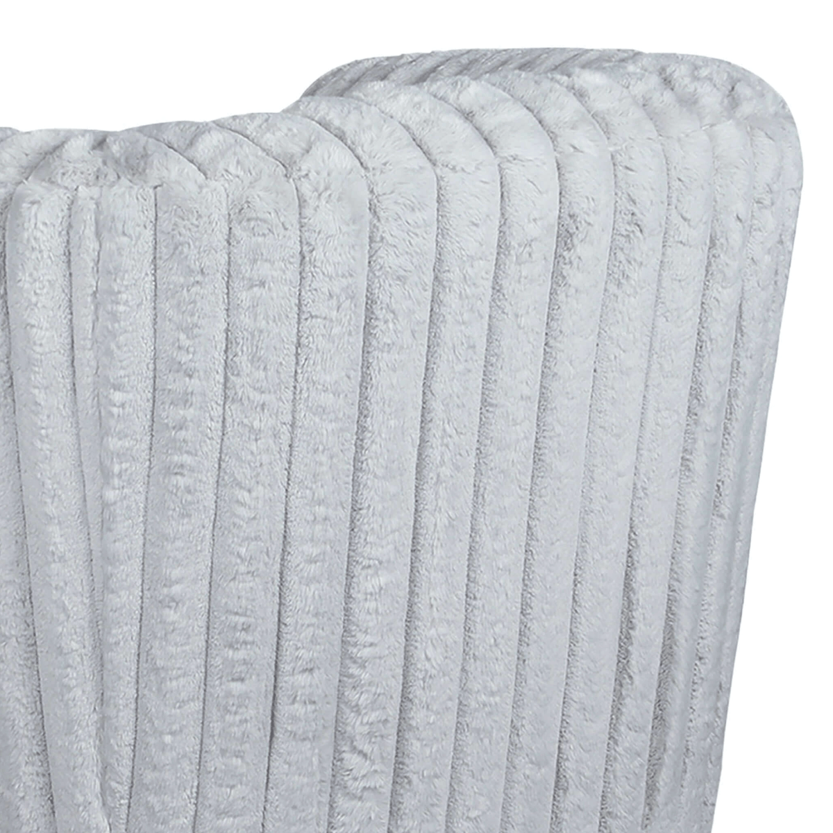 Mira Velvet Channel Tufted Swivel Lounge Chair in White or Gray - Revel Sofa 