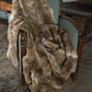 Gray Rabbit Fur Throw Blanket