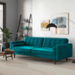 Casey MCM Button Tufted Back Velvet Sofa 84" (6 Colors)