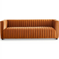 Sofá Mid-Century moderno de terciopelo dorado 'Dominic'