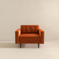 Casey MCM Velvet Tufted Armchair