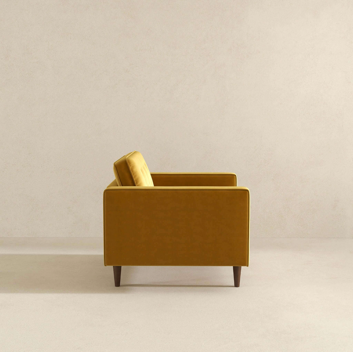 Casey MCM Velvet Tufted Armchair