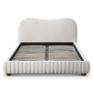 Norme Cream Boucle Upholstered Platform Bed Frame Queen