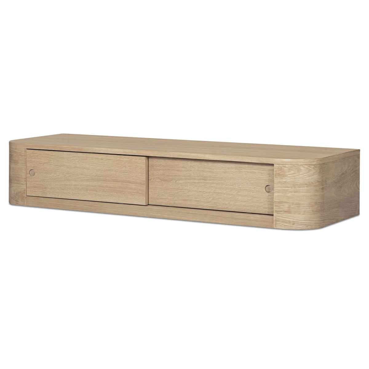 Round Off Floating Console Table – 48" Wall-Mounted Console Table (2 Colors) (15)