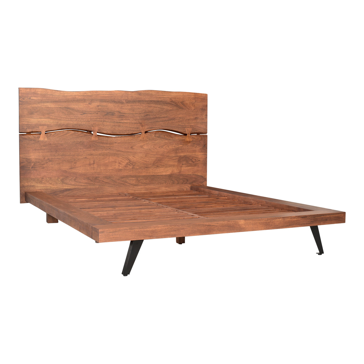 Madagascar Platform Bed – 75.25"–92" Solid Acacia Platform Bed (4)