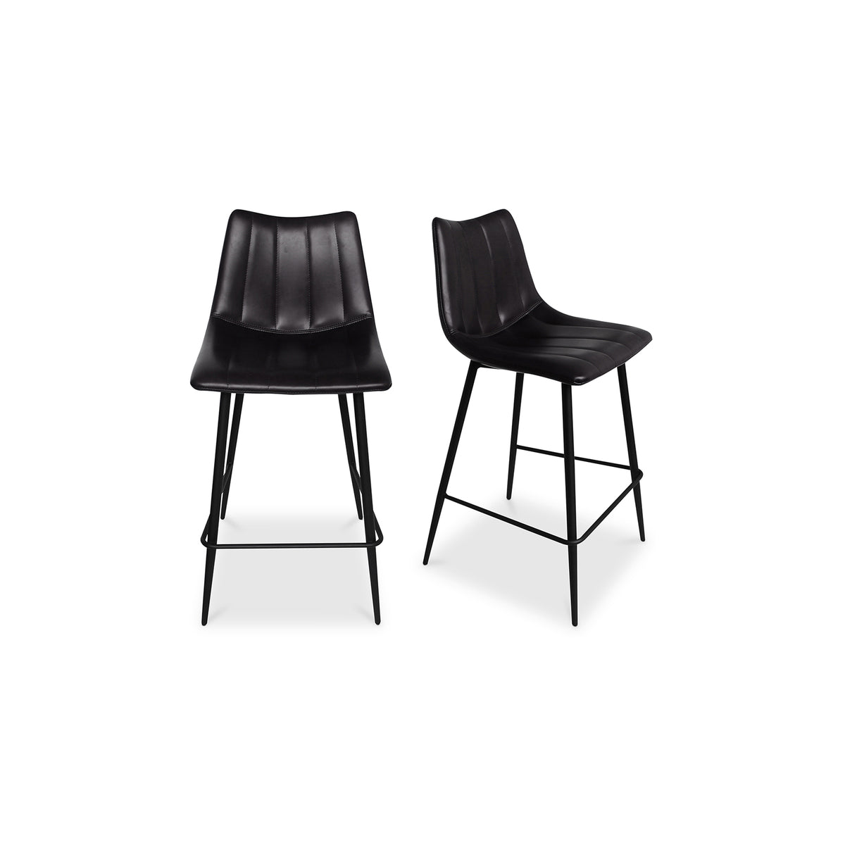 Alibi Counter Stool – 17.7" Vegan Leather Counter Stool, Set of 2 (4 Colors) (4)