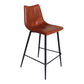 Alibi Counter Stool – 17.7" Vegan Leather Counter Stool, Set of 2 (4 Colors) (19)