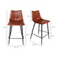 Alibi Counter Stool – 17.7" Vegan Leather Counter Stool, Set of 2 (4 Colors) (26)