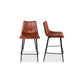 Alibi Counter Stool – 17.7" Vegan Leather Counter Stool, Set of 2 (4 Colors) (15)