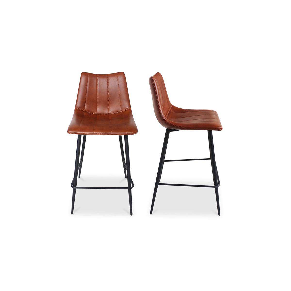 Alibi Counter Stool – 17.7" Vegan Leather Counter Stool, Set of 2 (4 Colors) (15)