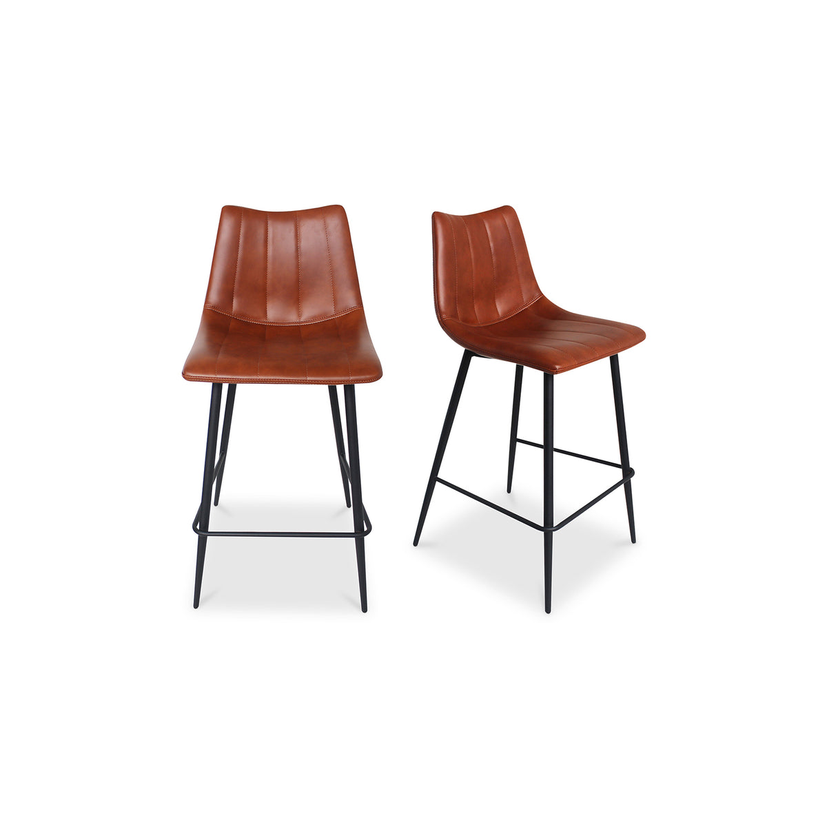 Alibi Counter Stool – 17.7" Vegan Leather Counter Stool, Set of 2 (4 Colors) (18)