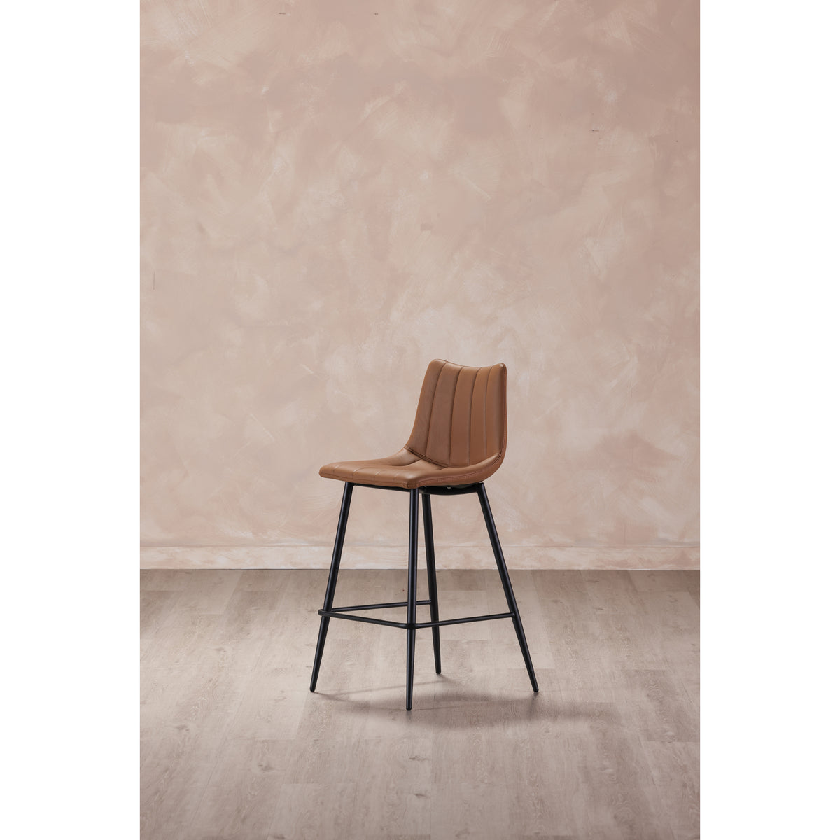Alibi Counter Stool – 17.7" Vegan Leather Counter Stool, Set of 2 (4 Colors) (35)