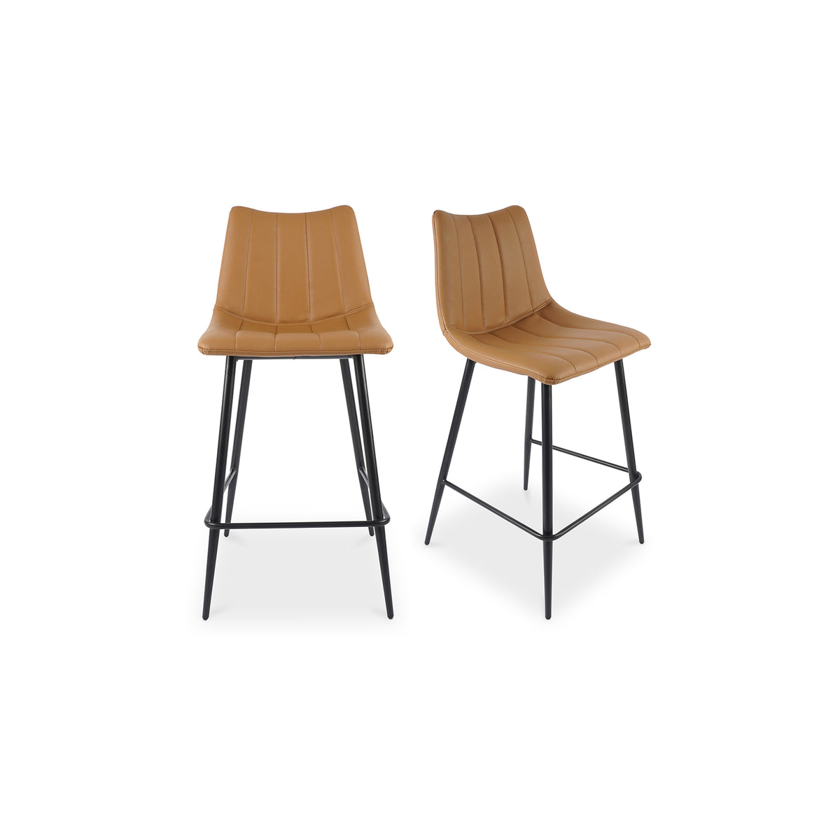 Alibi Counter Stool – 17.7" Vegan Leather Counter Stool, Set of 2 (4 Colors) (28)
