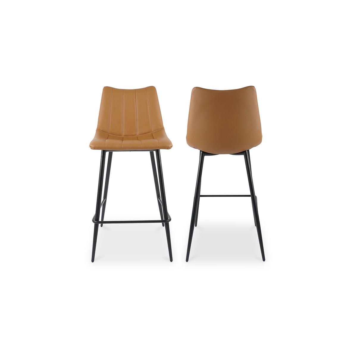 Alibi Counter Stool – 17.7" Vegan Leather Counter Stool, Set of 2 (4 Colors) (29)