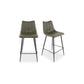 Alibi Counter Stool – 17.7" Vegan Leather Counter Stool, Set of 2 (4 Colors) (39)