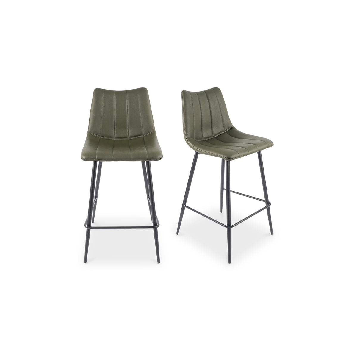 Alibi Counter Stool – 17.7" Vegan Leather Counter Stool, Set of 2 (4 Colors) (39)