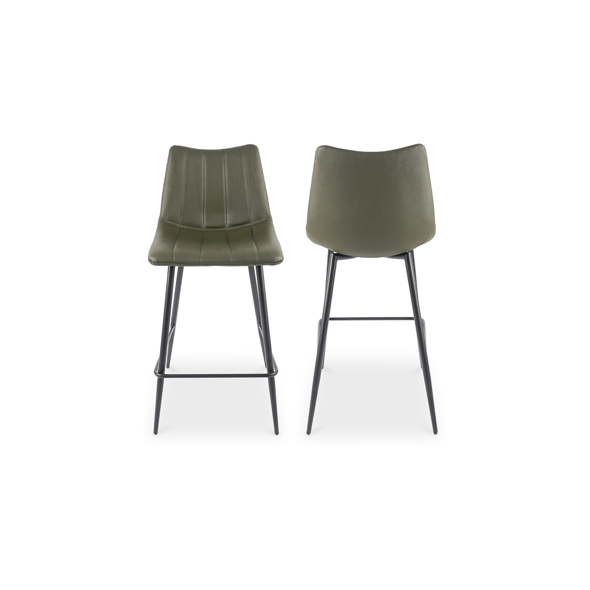 Alibi Counter Stool – 17.7" Vegan Leather Counter Stool, Set of 2 (4 Colors) (40)