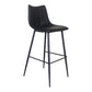 Alibi Bar Stool – 17.7" Vegan Leather Bar Stool, Set of 2 (4 Colors) (4)