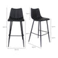 Alibi Bar Stool – 17.7" Vegan Leather Bar Stool, Set of 2 (4 Colors) (12)