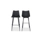 Alibi Bar Stool – 17.7" Vegan Leather Bar Stool, Set of 2 (4 Colors) (2)