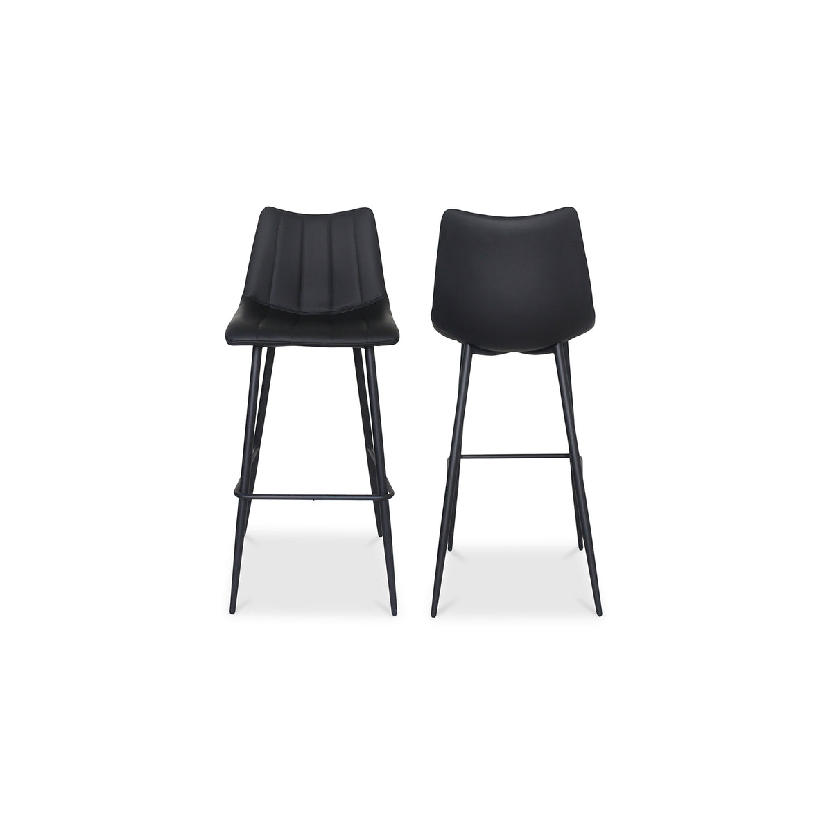 Alibi Bar Stool – 17.7" Vegan Leather Bar Stool, Set of 2 (4 Colors) (2)