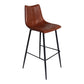 Alibi Bar Stool – 17.7" Vegan Leather Bar Stool, Set of 2 (4 Colors) (17)