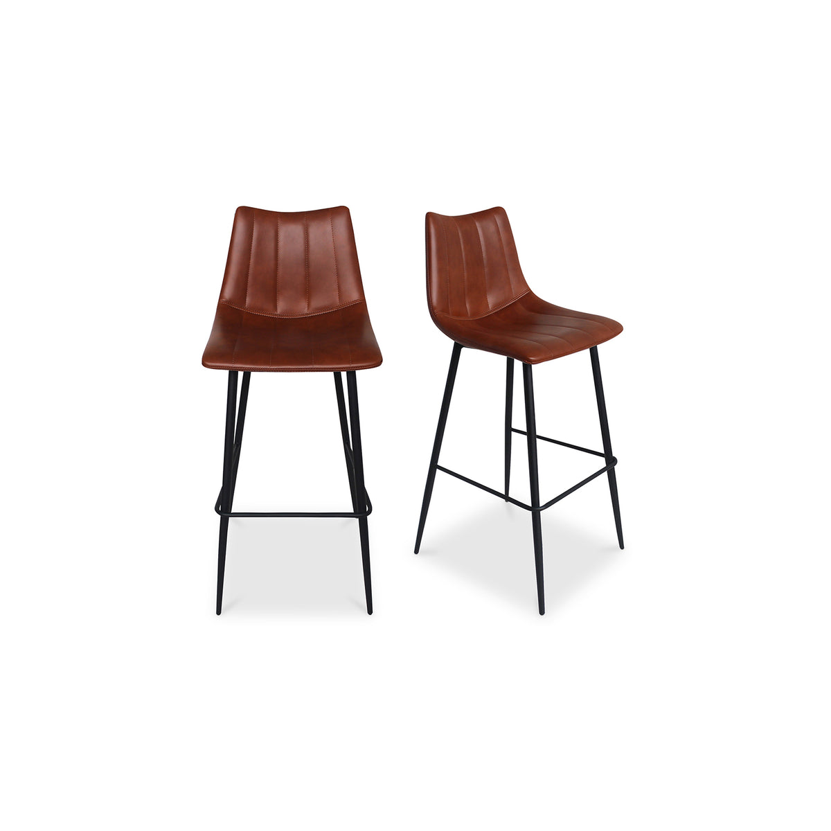 Alibi Bar Stool – 17.7" Vegan Leather Bar Stool, Set of 2 (4 Colors) (16)