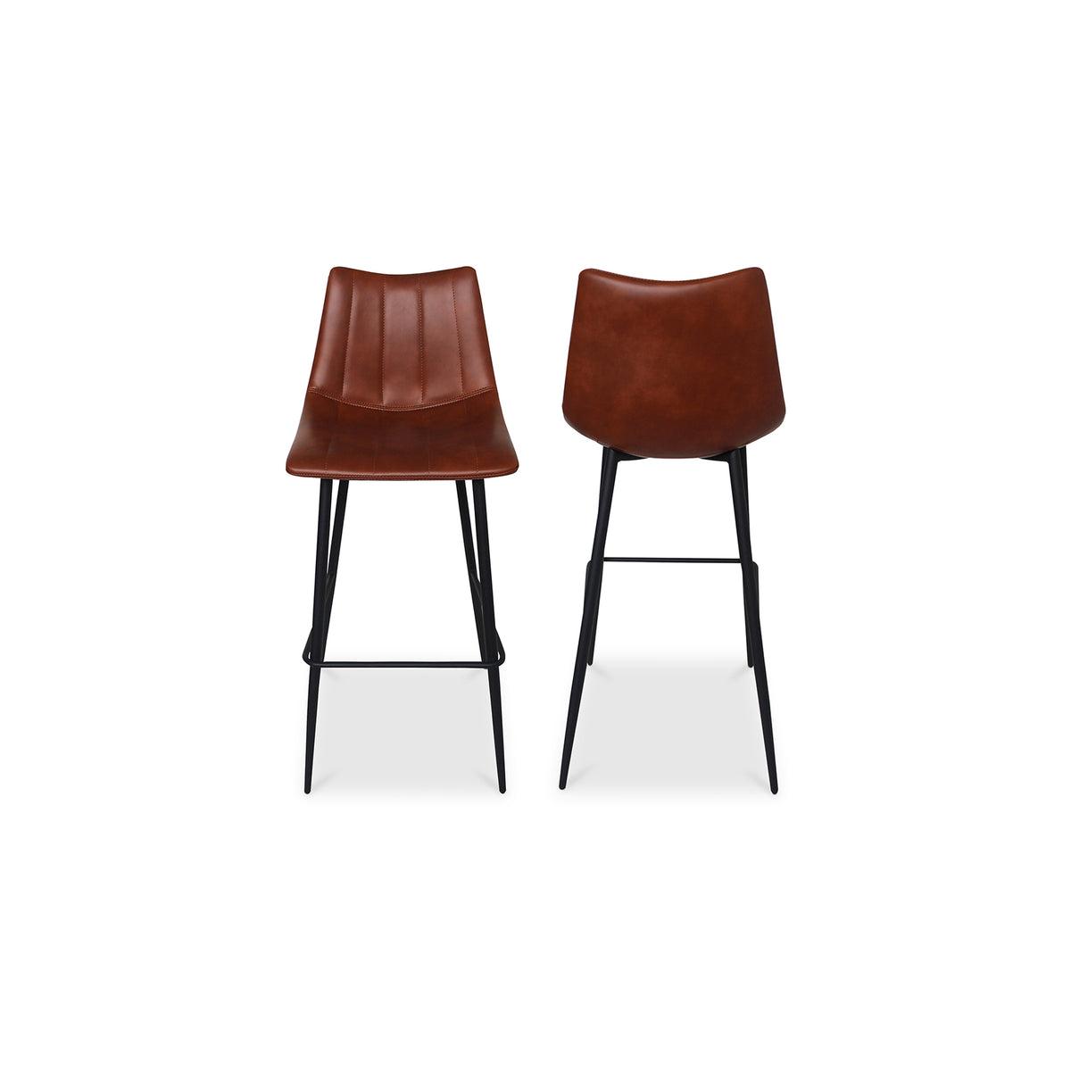 Alibi Bar Stool – 17.7" Vegan Leather Bar Stool, Set of 2 (4 Colors) (14)