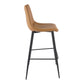 Alibi Bar Stool – 17.7" Vegan Leather Bar Stool, Set of 2 (4 Colors) (29)