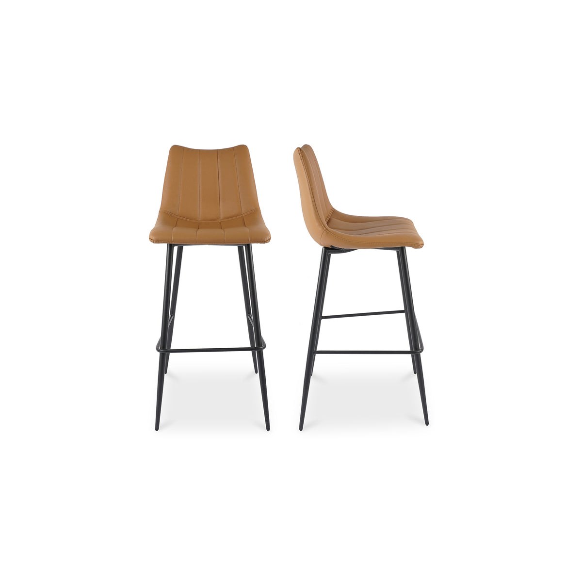 Alibi Bar Stool – 17.7" Vegan Leather Bar Stool, Set of 2 (4 Colors) (25)