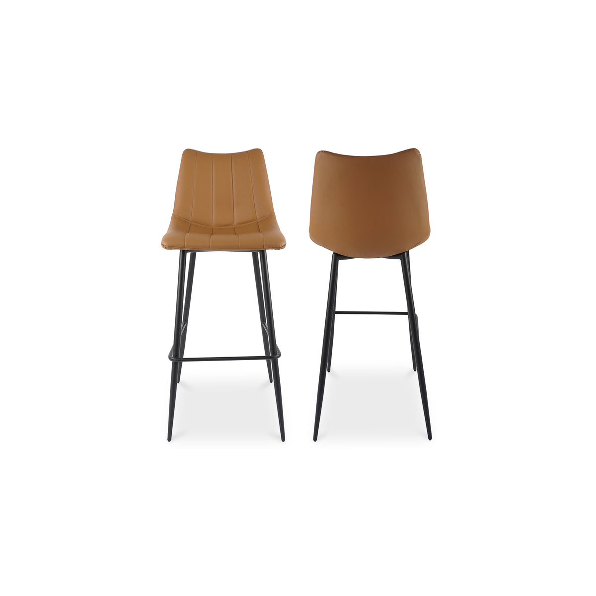Alibi Bar Stool – 17.7" Vegan Leather Bar Stool, Set of 2 (4 Colors) (26)