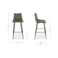 Alibi Bar Stool – 17.7" Vegan Leather Bar Stool, Set of 2 (4 Colors) (44)