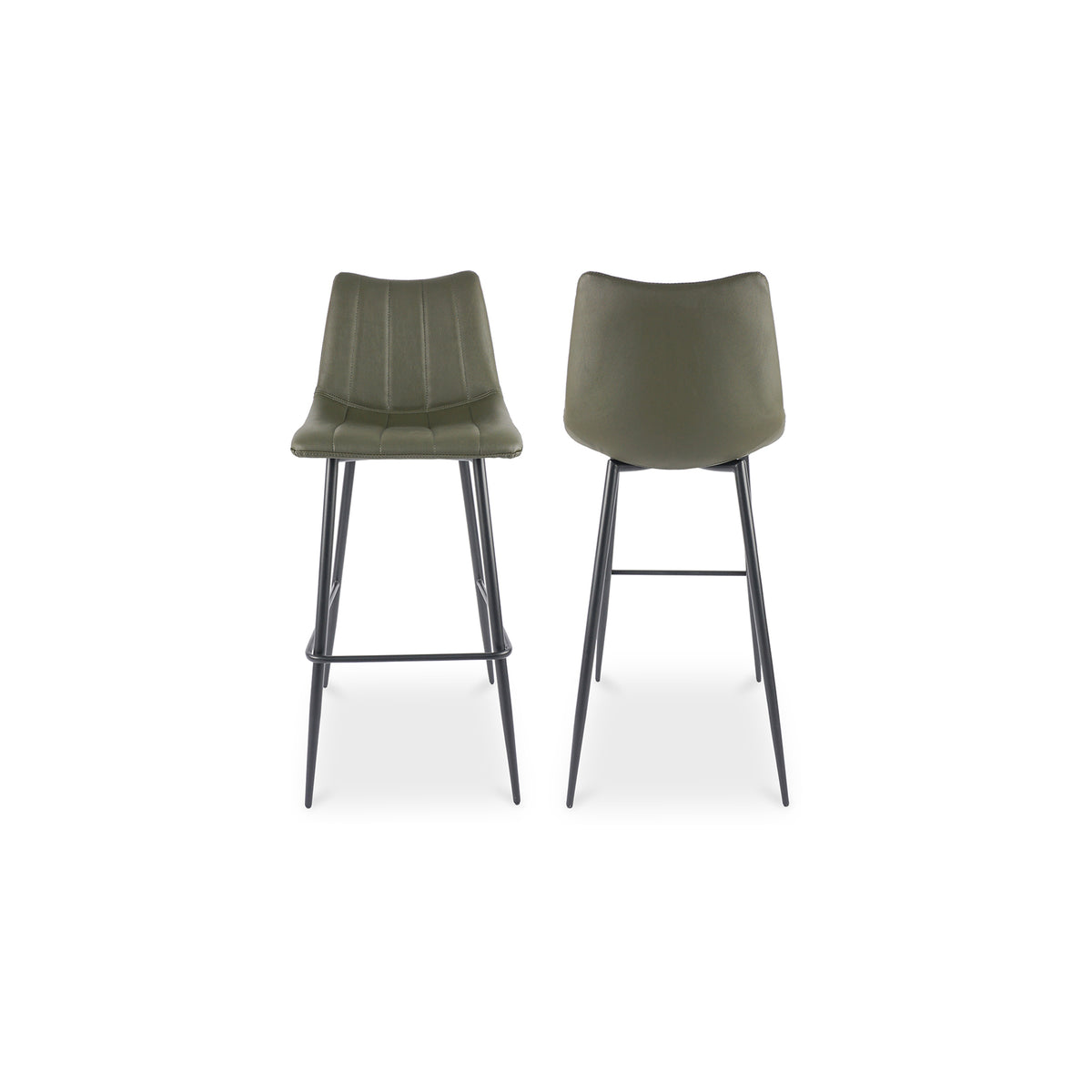 Alibi Bar Stool – 17.7" Vegan Leather Bar Stool, Set of 2 (4 Colors) (36)