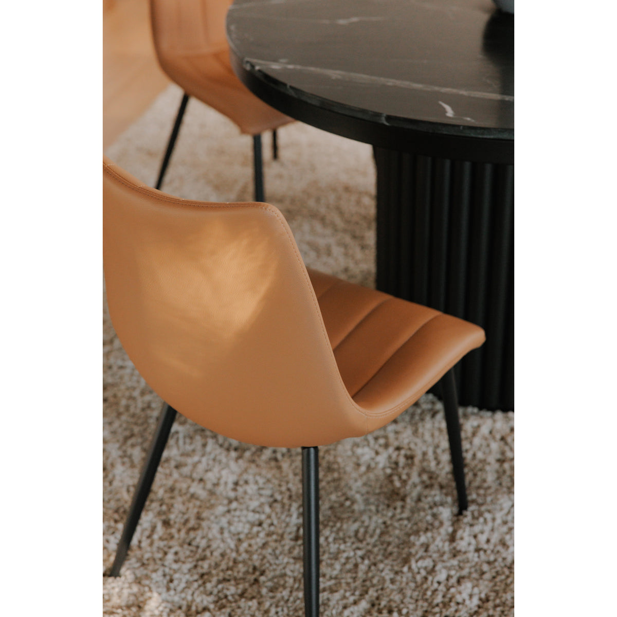 Alibi Dining Chair – 18" Vegan Leather Dining Chair, Set of 2 (3 Colors) (23)