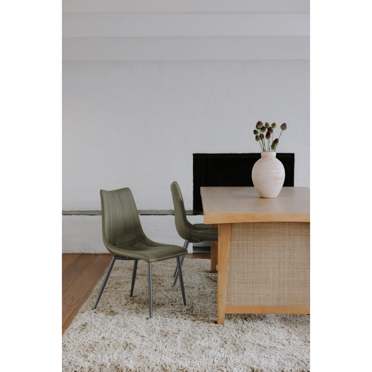 Alibi Dining Chair – 18" Vegan Leather Dining Chair, Set of 2 (3 Colors) (35)