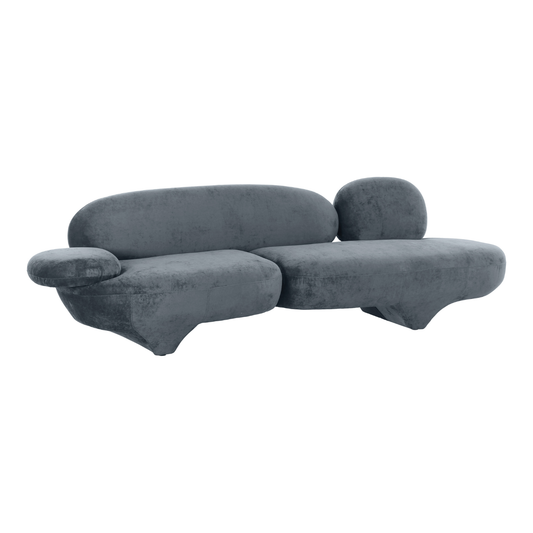 Oblak Storm Gray Velvet Sofa