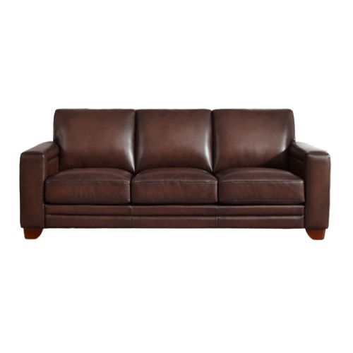 Alice Genuine Leather Box Arm Sofa 88