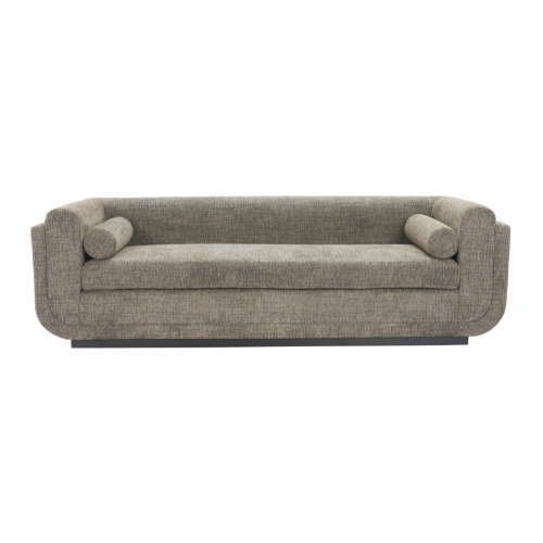 Sereneu MCM Olive Chenille Fabric Sofa 90"