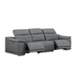 107" Top Grain Leather Power Reclining Sofa with USB Charging | Modern 3-Seat Recliner