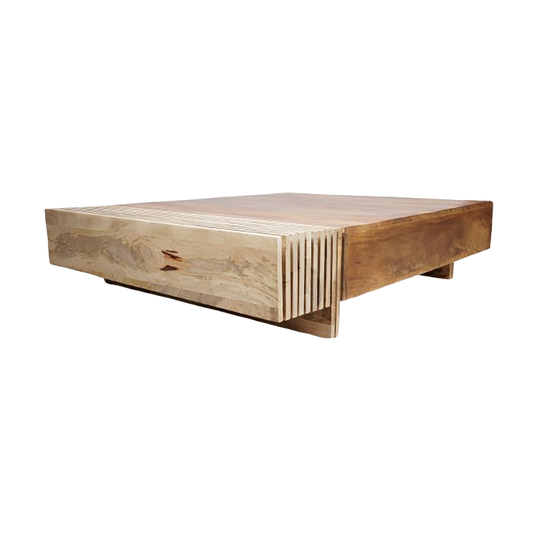 Marlowe Dual-Tone Coffee Table – 51" Handmade Solid Wood Table