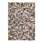 White Abstract Non Skid Area Rug | 9' x 13'
