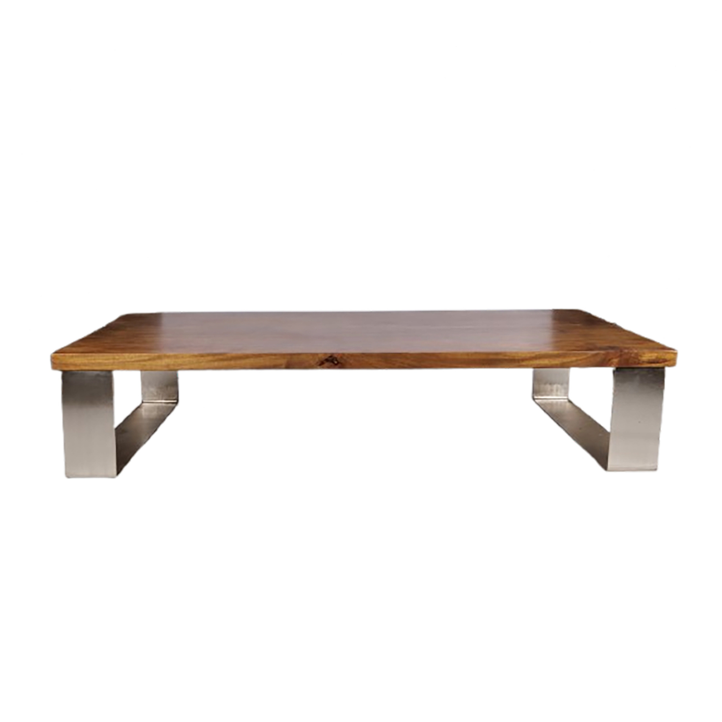 Harlow Wood & Metal Coffee Table – 70" Minimalist Design