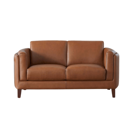 Maui MCM Top-Grain Leather Sofa Loveseat 64'