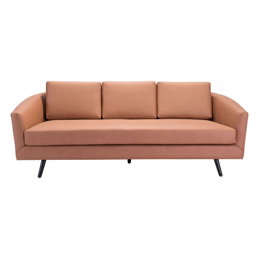 Divinity MCM Faux Leather Sofa 79"