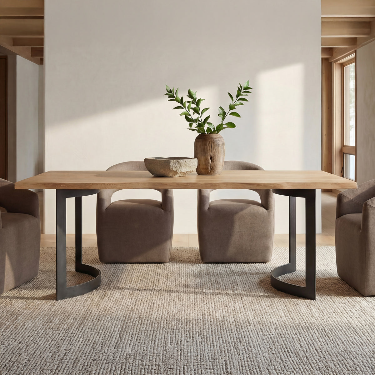 Bent Dining Table – 78" and 98.5" Solid Oak Dining Table (16)