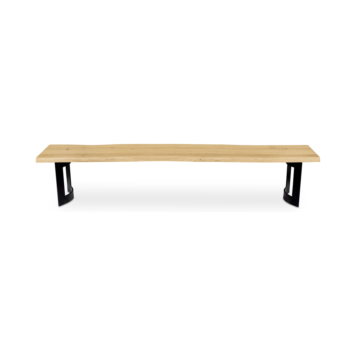 Bent Bench – 76" and 92" Live-Edge Solid Oak Bench (9)