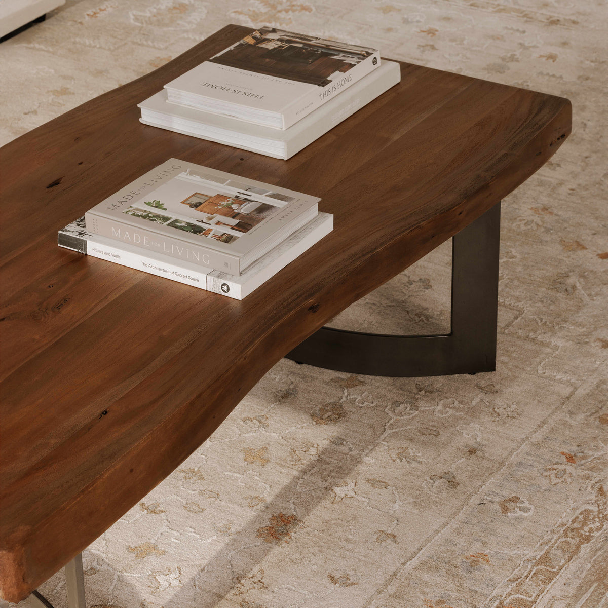 Bent Coffee Table – 56" Live-Edge Acacia Coffee Table (8)