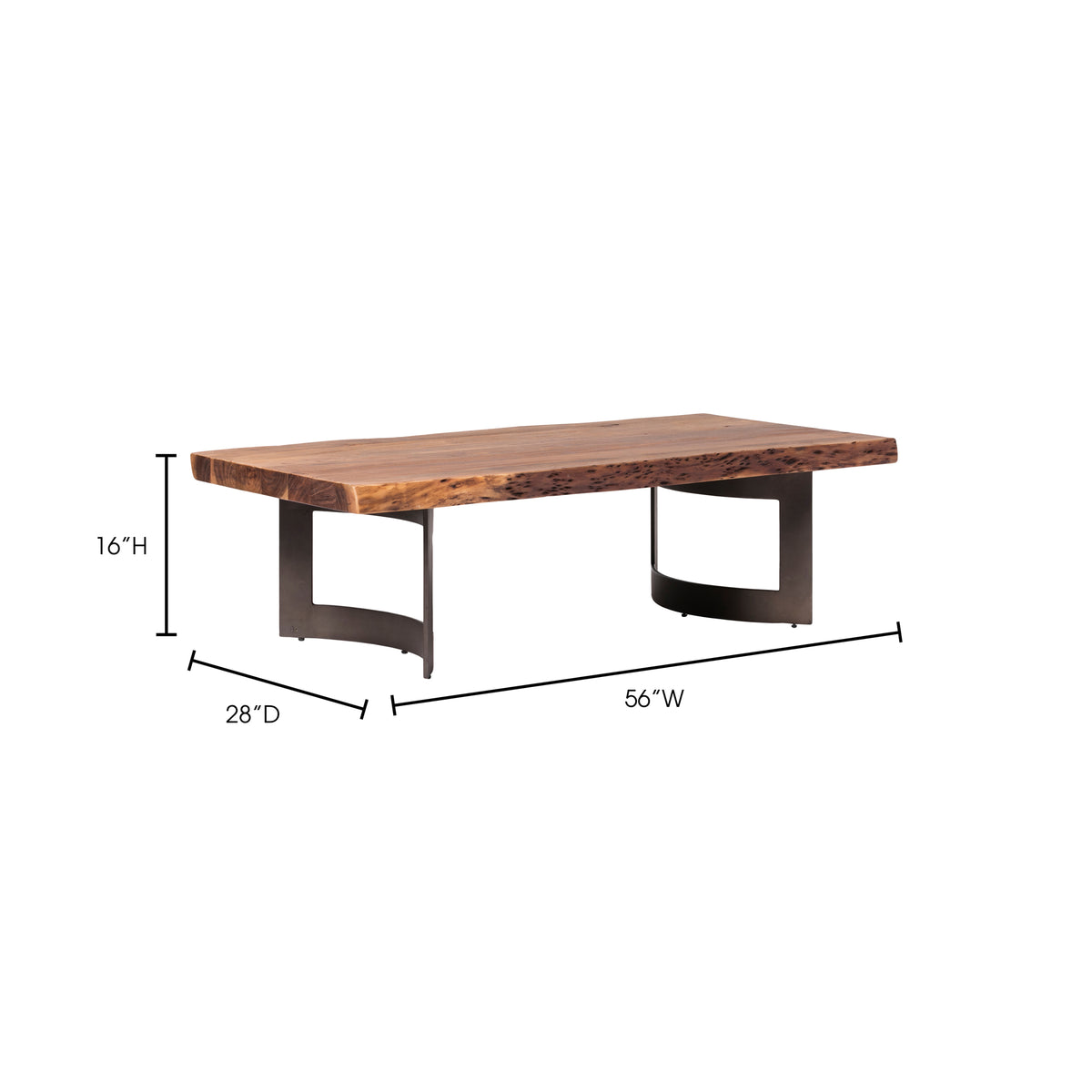 Bent Coffee Table – 56" Live-Edge Acacia Coffee Table (9)