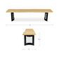 Bent Bench – 76" and 92" Live-Edge Solid Oak Bench (8)