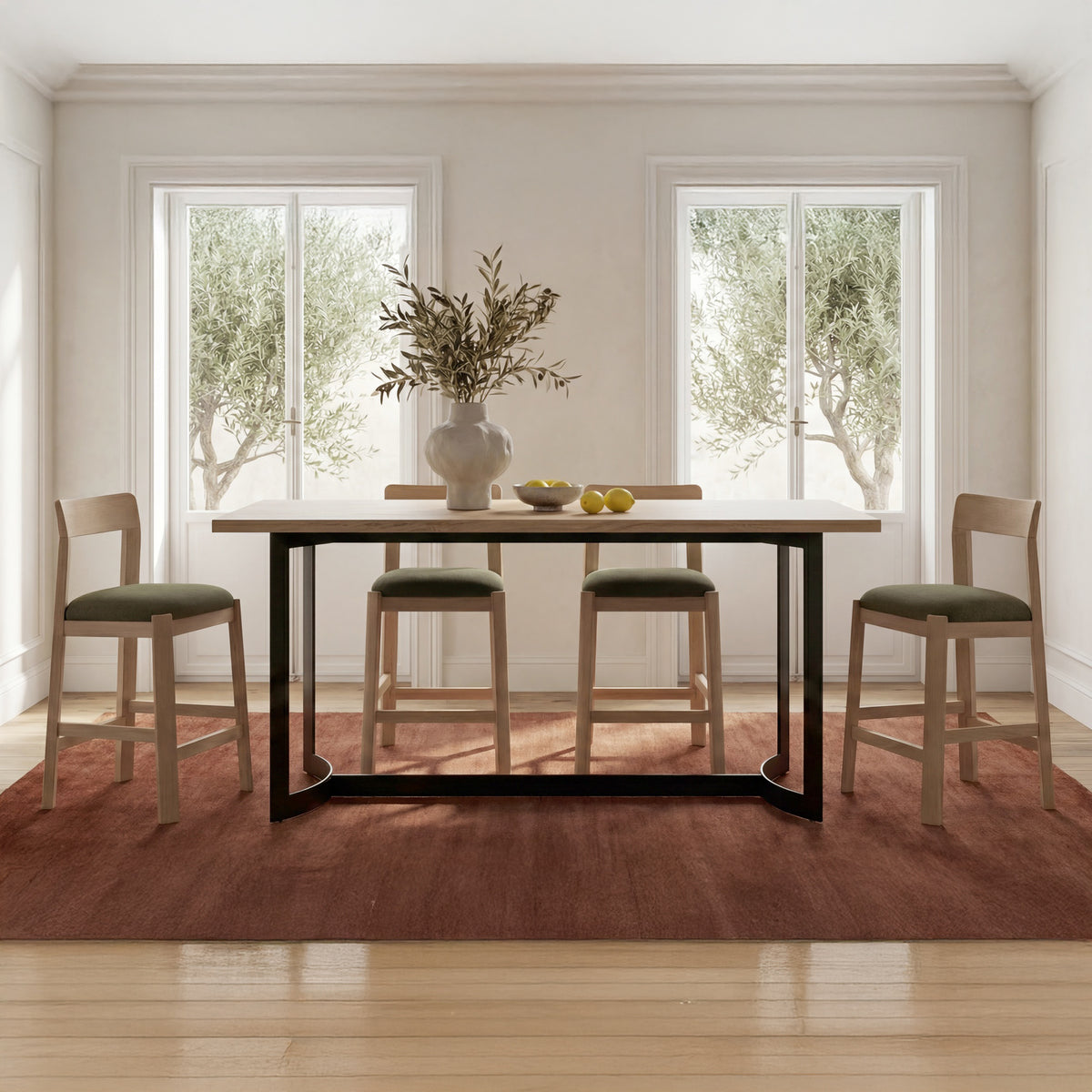 Bent Counter Table – 80" Live-Edge Solid Oak Counter Table (7)